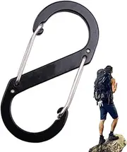 S Carabiner | Keychains Carabiner Lock Heavy Duty - Aluminum Alloy, Multifunctional Key Holder for Outdoor Hiking, Travel, Backpacking