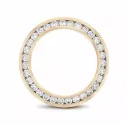 Ladies 2CT Channel Set Diamond Bezel 14KY For Rolex 26MM Datejust, President