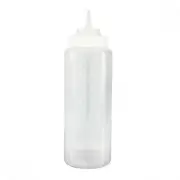 12x Sauce Squeeze Bottle 1L Wide Mouth Clear Dressing Mustard Syrup Sauces