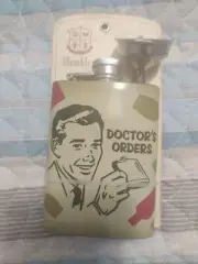Wembley "Doctor's Orders" 4 Ounce Stainless Steel Flask with Funnel Fun Gag Gift