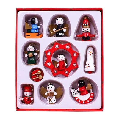 Christmas Pendant Boxed Colorful Car Snowman Hanging Ornament