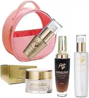 Anderleigh Mother's Day Natural Skincare Gift Set, Anti-Wrinkle Serum, Eye Serum, Hydrating Cream with Luxe Bag