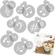 14 pcs Coffee and Cake Decorating Stencils // 11cm and 7cm // NOTES