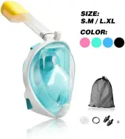 Snorkel Mask GoPro Mount Full Face 180° Panoramic View Anti Fog Diving Mask Set