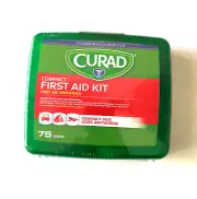 75 Item Small Compact First Aide Kit Antiseptic Clean Wounds Pads Towelette Swab