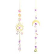 Star Hexagon Eye Suncatcher Prism Natural Stone Rainbow Maker Crystal Wind Chime