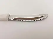 CUTCO Model 1759 Table Knife with White (Pearl) Handle.3.4” High Carbon Stainless DD Serrated Blade.in Factory Sealed Plastic Bag.