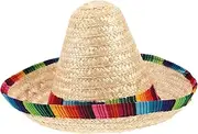Mexican Sombrero Hat Authentic Straw Hats For Cinco De Mayo Fiesta Mexican Party Decorations Event Favors Fun Photo Props Beige Diameter Cm