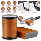 Rolling Knife Sharpener Diamond Steel Magnetic Edge Roller Sharpener w/ Holder