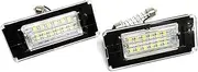 FIQOME 2x LED License Number Plate Light White Canbus, for Cooper Hatch R56 Clubman R55 Convertible R57 Coupe R58 Car Number Plate Led Light