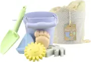CA3016C 6PC Silicone Beach Set Pastel Gelato : Beach Bucket and Spade Set for Ki