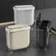 跨境高顏值奶油白垃圾桶 透明pet夾縫帶蓋家用智能感應自動垃圾桶