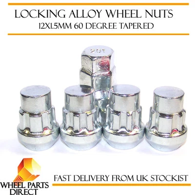 Locking Wheel Nuts 12x1.5 Bolts Tapered for Kia Rio [Mk2] 05-11
