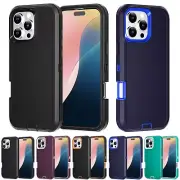 For iPhone 16 15 14 13 12 11 Pro Max Case Military Shockproof Heavy Duty Cover