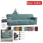 Machine Washable Pet-Friendly Sofa Cover - Stylish Teal Stretch Fabric