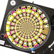Lemon Swirl Slipmat Turntable 12" for DJ Vinyl LP Audiophile