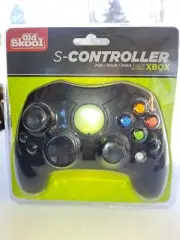 New! Old Skool Black Wired S- Type Xbox Controller