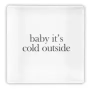 Large Lucite Block Face to Face Small Paperweights, Eat.Ski.Sleep.Repeat 4 Pack