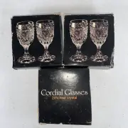 vintage cordial glasses cut crystal 6