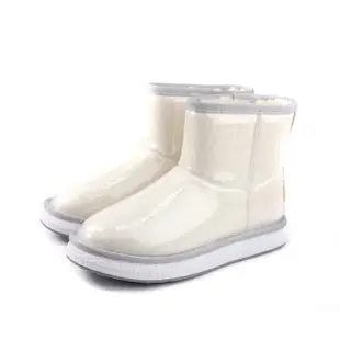 ISAO 雪靴 短靴 保暖 防水 白色 亮面 女鞋 no122
