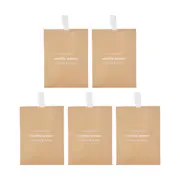 5 Piece Vanilla Cream Scented Sachets - Caramel and Vanilla