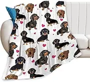 Dachshund Blanket for Girls Boys Women Gifts for Dachshund Lovers Dachshund Throw Blanket for Kids Adults Ultra Soft Cozy Fleece Blanket for Couch Sofa ​Bed 50"x60"
