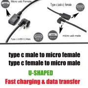 180 Degree USB 3.1 Type C female to micro usb Angled USB C Converter Adapter