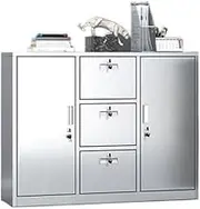 Filing Cabinet Large Capacity Storage Cabinet Office Furniture File Data Storage Drawer Cabinet 304 Stainless Steel File Cabinet File Storage Cabinets