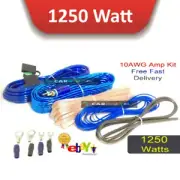 AMPLIFIER WIRING KIT 1250 WATT POWER CAR AMP 10 GAUGE SUB CABLE KIT FOR AMP