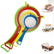 Set of 4 MultiPurpose Plastic Strainers and Sieve Mesh Colander Set for Kitchen
