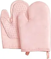 Oven Mitts - Oven Gloves Kitchen Mittens | Non-Slip Grip, Soft Cotton Lining Waterproof Hand Protection Potholder, Kitchen Supplies for Baking Grilling BBQ