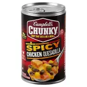 (4 Pack) Campbell's Chunky Soup, Spicy Chicken Quesadilla Soup, 18.8 Ounce