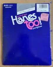 Hanes Too! Pantyhose Women’s Size EF Grey Mist 1 Pair Control Top Vintage 137New