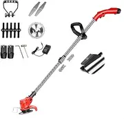 Weed Eater, Electric Weed Mower Cordless Trimmer, Telescopic Rod Home Weed Eater Cutter, Rechargeable Handheld Lawn Mower,18000 rpm/min,Low operating noise,for Lawn Garden