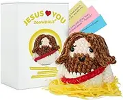 Positive Crochet Jesus You Plush Toy - Inspirational Basket Stuffer for Teens & Kids - Ideal Birthday, Mother’s Day, Graduation & Teachers’ Day Gift - Faith - Driven Positive Crochet