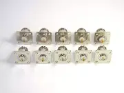 10pcs RF Connector N Female 4 Hole Panel Mount Teflon Insulation Nickel Body