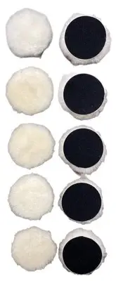 Lambswool Polishing Pads Sheepskin Buffing Pads, Lambs Wool Cutting Pads with...