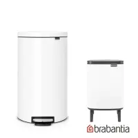 在飛比找Yahoo奇摩購物中心優惠-【Brabantia】獨家優惠組合 買一送一 半月平面腳踏式