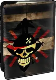 [JEJEA] Pirate Flag Print Travel Organizer Credit Cards Case Passport BookPassport Holder Cover Wallet forTraveling,, Black, One Size