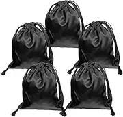 WOONEKY 5Pcs Drawstring Jewelry Bags Convenient present Bags for Weddings Makeup Storage Organization Pouches Bright Colors for Easy Access for Travel Daily Use