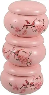 VICASKY Portable Mini Lipstick Blush Containers Ceramic Jars for Creams Lotions Refillable Bottles Empty Travel Makeup Pots