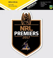 Melbourne Storm NRL 2017 Premiers Premiership Black Shield Logo Sticker