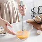 3-Sizes Egg Beater Self Turning Semi-automatic Whisk Hand Mixer Blender Kitchen