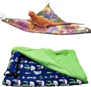 Bearded Dragon Tank Accessories, Reptile Bedding Hammock Soft Fabric Warm Sleepi