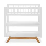 Madina 2-Tier Storage Solid Pine Baby Change Table - White White