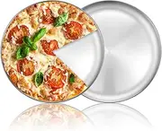 Deedro Pizza Baking Pan Pizza Sheet, 10 inch Stainless Steel Pizza Tray Round Pizza Oven Pan for Home Restaurant Pizzeria, Nontoxic & Heavy Duty, Easy Clean & Dishwasher Safe, Set of 2
