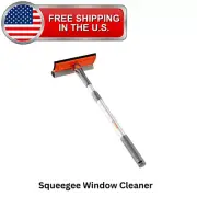 Squeegee Window Washing Cleaner Kit Tool Soft Rubber Strip with Extension Pole