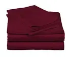 1000 Thread Count 100% PIMA Cotton Sheet Set- Burgundy Twin XL Size Bed Sheet...