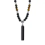 TIBETAN BUDDHIST PHURBA KILAYA the MAGIC DAGGER WITHTIGER’S EYE LAVA STONE NECKL