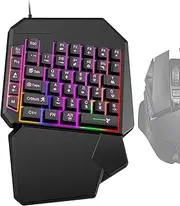 Yhsioaklo 1 Hand Keyboard, Ergonomic Keyboard – One-Hand Programmable Keyboard, Mobile Controller Keyboard, Mobile Phone Keyboard, Ergonomic Game Controller